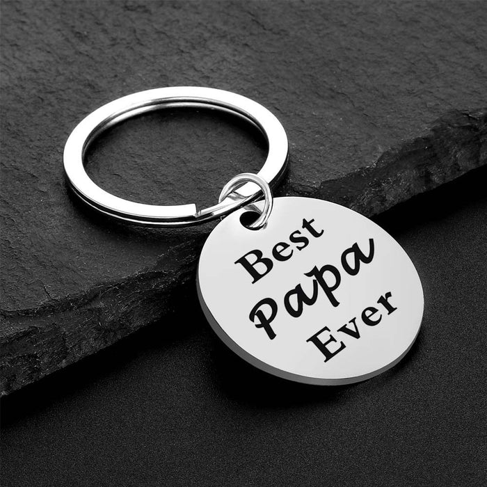 Jewelry WholesaleWholesale Father's Day gift stainless steel keychain MOQ≥2 JDC-KC-ShangQ004 Keychains 上泉 %variant_option1% %variant_option2% %variant_option3%  Factory Price JoyasDeChina Joyas De China