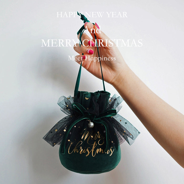 Wholesale Gift Bag Velvet Cloth Christmas Eve Drawstring Drawstring Apple Bag JDC-GB-Cunh001