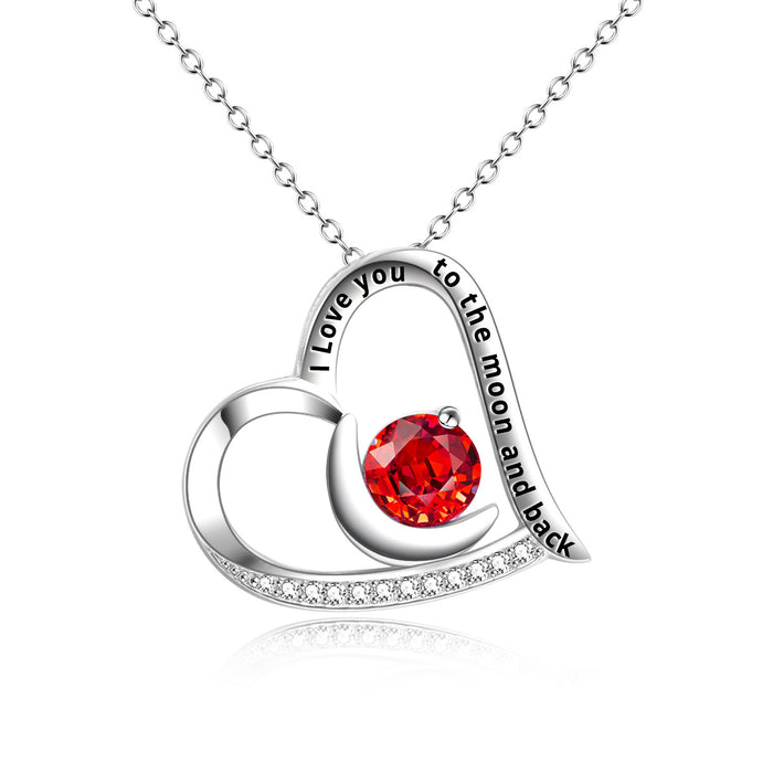 Wholesale S925 Silver Zircon Alloy Heart Necklace JDC-NE-XunO028