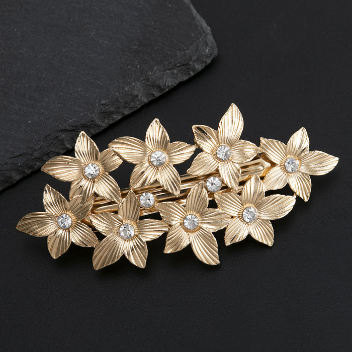 Wholesale Hair Clips Alloy Electroplating Vintage Luxury Metal Texture Leaves JDC-HC-Jingjie021