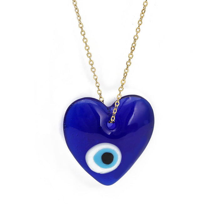 Wholesale Necklace Glass Love Pentagram Evil Eye MOQ≥2 JDC-NE-BaiDing008