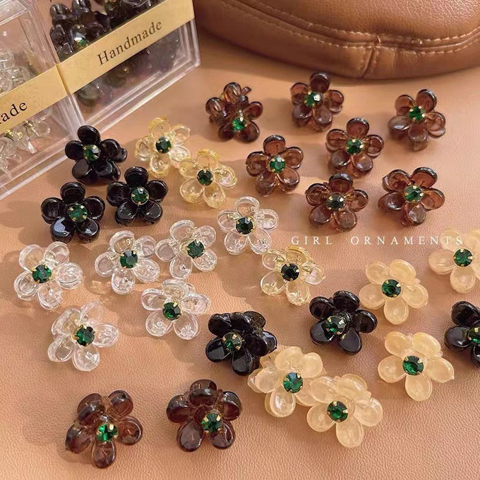 Wholesale Hair Clips Acrylic Retro Geometric Flower MOQ≥2 JDC-HC-QZ009