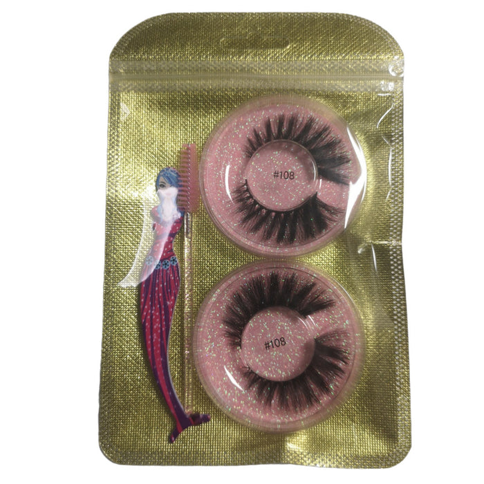 Wholesale 3d False Eyelashes Natural Thickness 2 Pairs Combination Makeup Tools JDC-EY-LanJL012