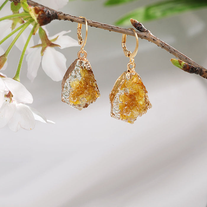 Wholesale Imitation Mineral Resin Alloy Gradient Earrings MOQ≥2 JDC-ES-Zhongn015