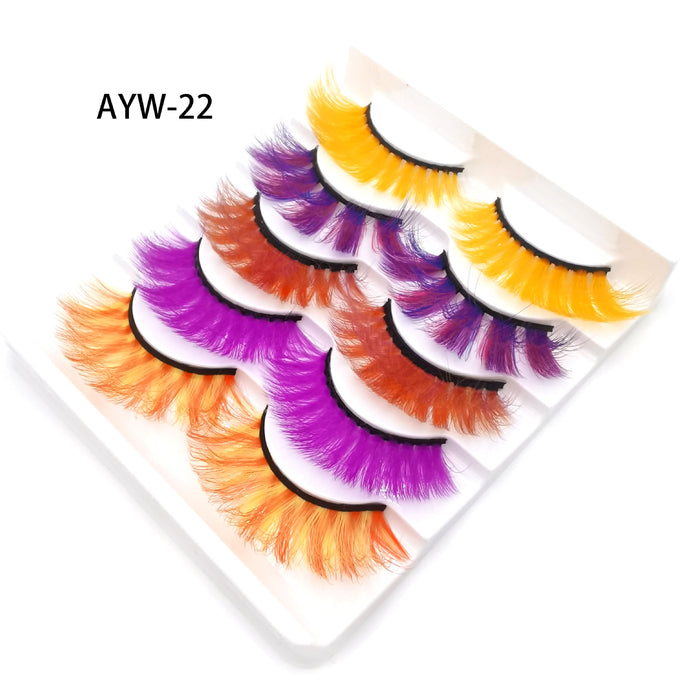 Jewelry WholesaleWholesale Color Messy False Eyelashes 5 Pairs Pack JDC-EY-LDian002 eyelashes 靓点 %variant_option1% %variant_option2% %variant_option3%  Factory Price JoyasDeChina Joyas De China