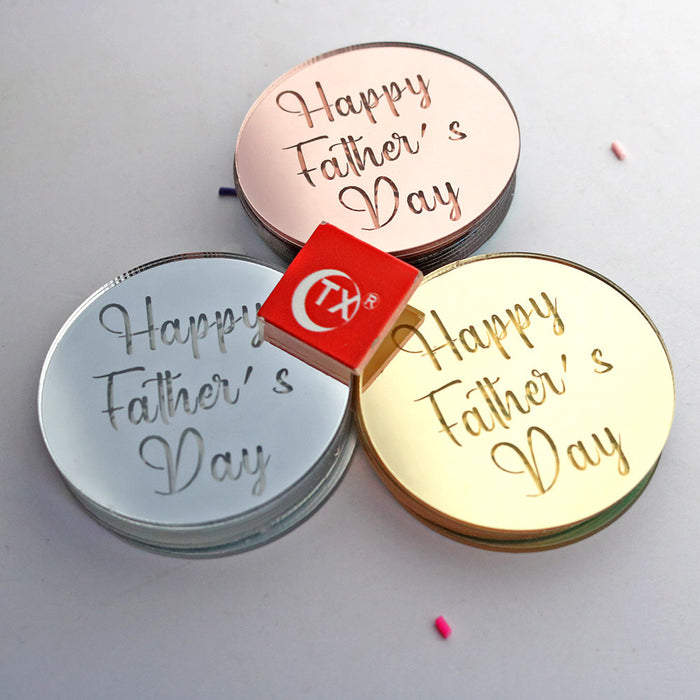 Wholesale Acrylic Decorative Father's Day Cupcake Ornament MOQ≥50 JDC-OS-TSheng001