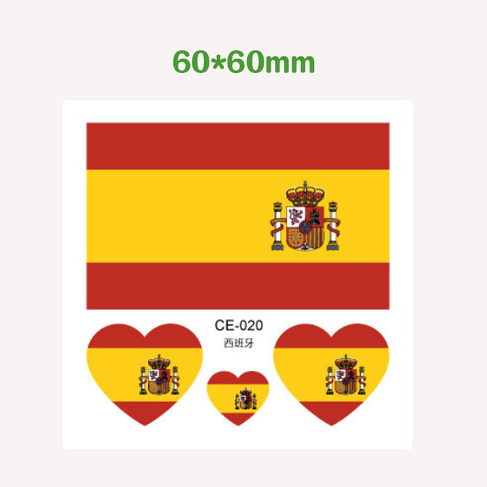 Wholesale Stickers World Cup Fans Flag Tattoo Stickers MOQ≥2 JDC-ST-RuiQ001