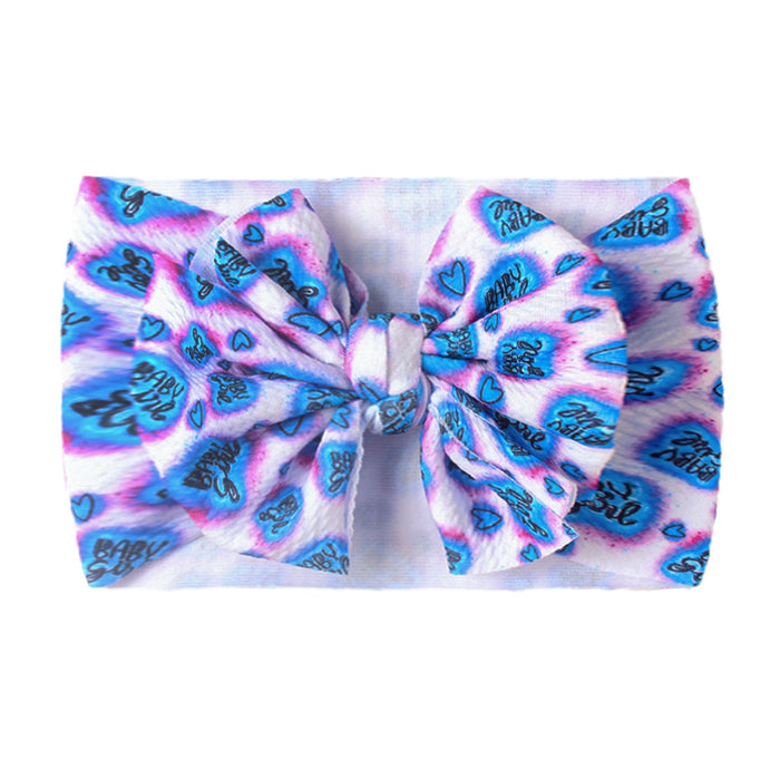 Wholesale DIY Fabric Baby Printed Bow Bandana sweatband JDC-HD-ML032