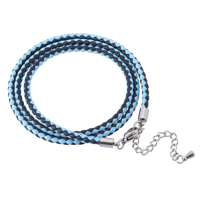 Jewelry WholesaleWholesale Braided Multilayer Leather Cord Stainless Steel Couple Bracelet JDC-BT-RShen018 Bracelet 日盛 %variant_option1% %variant_option2% %variant_option3%  Factory Price JoyasDeChina Joyas De China