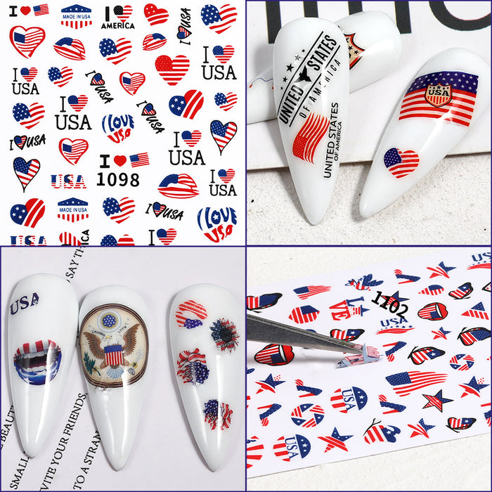 Wholesale 4th of July Independence Day Nail Stickers JDC-ST-XDa001