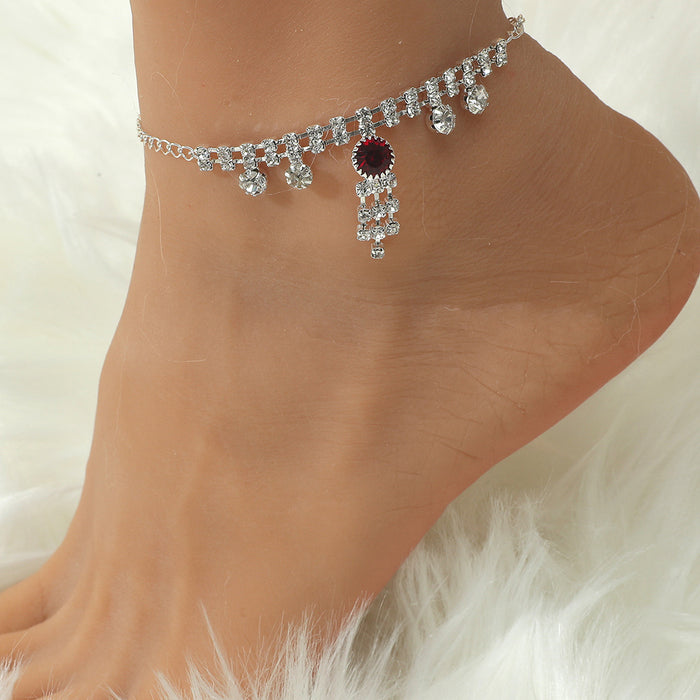 Jewelry WholesaleWholesale bohemian pearl heart-encrusted diamond chain anklet  JDC-AS-D022 Anklets 晴雯 %variant_option1% %variant_option2% %variant_option3%  Factory Price JoyasDeChina Joyas De China