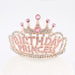 Jewelry WholesaleWholesale Birthday Crown Rhinestone Metal Headband MOQ≥2 JDC-HD-YCh008 Headband 一诚 %variant_option1% %variant_option2% %variant_option3%  Factory Price JoyasDeChina Joyas De China