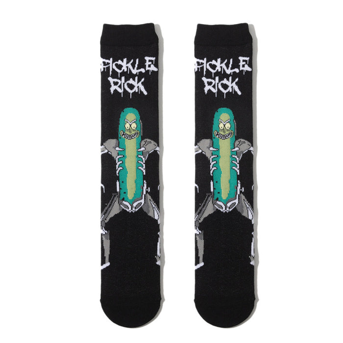 Wholesale socks cartoon medium and long tube skateboard personality socks (M) JDC-SK-HuiHe007