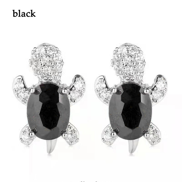 Wholesale Turtle Alloy Diamond Earrings MOQ≥2 JDC-ES-JYS001