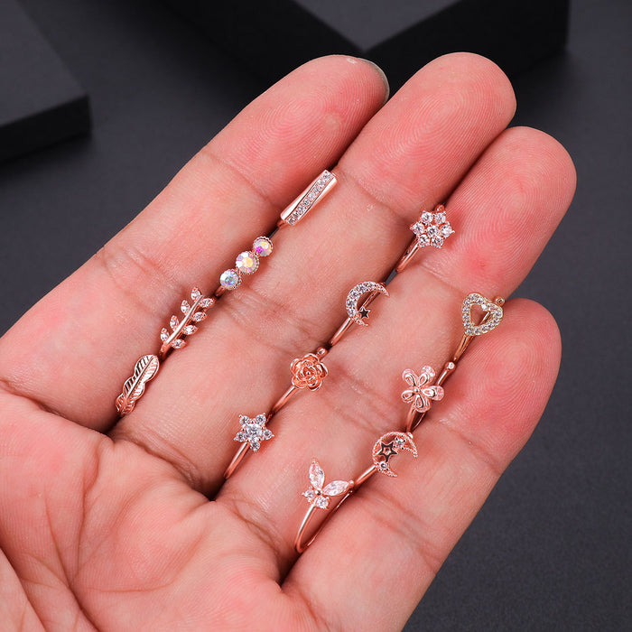 Jewelry WholesaleWholesale zircon nose clip puncture  JDC-NS-WH001 Piercings 威怀 %variant_option1% %variant_option2% %variant_option3%  Factory Price JoyasDeChina Joyas De China