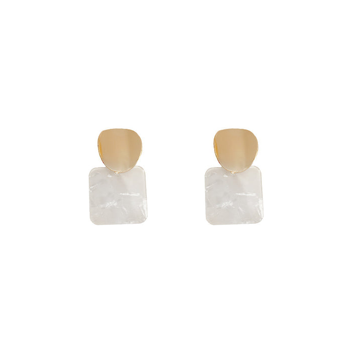 Jewelry WholesaleWholesale s925 silver needle mother-of-pearl square earrings JDC-ES-HanK009 Earrings 韩蔻 %variant_option1% %variant_option2% %variant_option3%  Factory Price JoyasDeChina Joyas De China