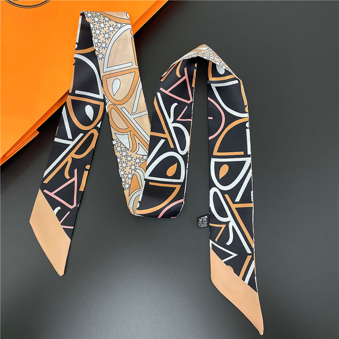 Jewelry WholesaleWholesale imitation silk long angled streamer print small scarf MOQ≥2 JDC-SS-TuYou001 Silk Scarf 图优 %variant_option1% %variant_option2% %variant_option3%  Factory Price JoyasDeChina Joyas De China