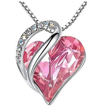 Wholesale Heart Shaped Geometric Birthstone Necklace JDC-NE-KaiS001