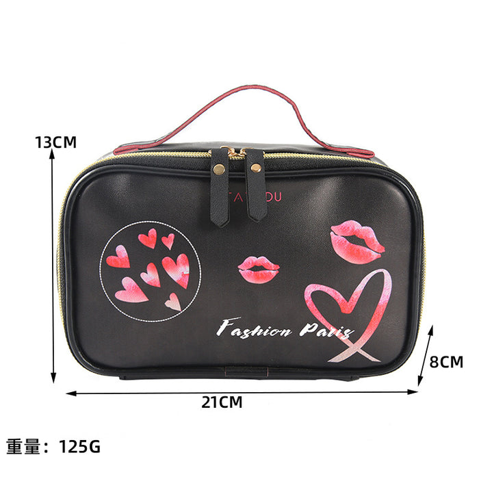 Wholesale Cosmetic bag PU leather polyester inner layer wash bag MOQ≥3 JDC-CB-Xiha001