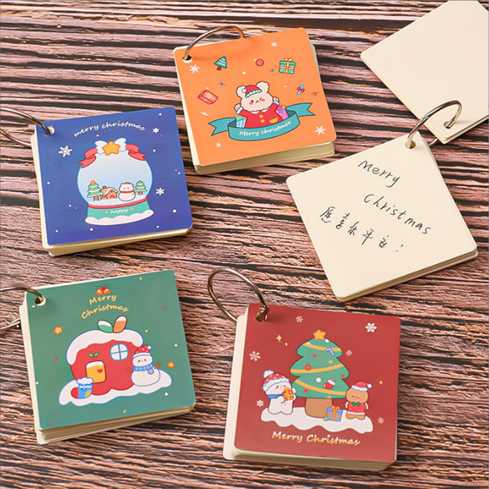 Wholesale Notebook Paper Cartoon Christmas Iron Circle Memo Pad JDC-NK-KuY004