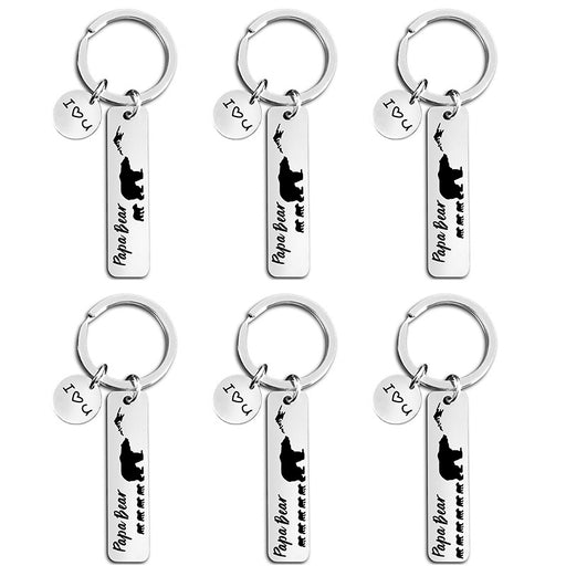 Jewelry WholesaleWholesale metal keychain pendant bear father's day holiday gift metal keychain lettering MOQ≥2  JDC-KC-GangGu042 Keychains 钢古 %variant_option1% %variant_option2% %variant_option3%  Factory Price JoyasDeChina Joyas De China