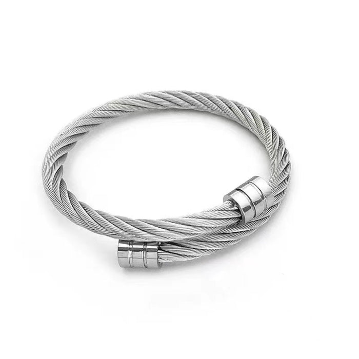 Wholesale Hip Punk Titanium Steel Bracelet JDC-BT-LongR002