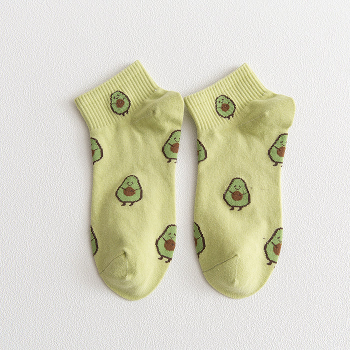 Jewelry WholesaleWholesale Polyester Avocado Ladies Short Socks JDC-SK-XiaoYi001 Sock 小蚁 %variant_option1% %variant_option2% %variant_option3%  Factory Price JoyasDeChina Joyas De China