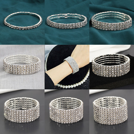 Jewelry WholesaleWholesale zircon rhinestone full drill stretch bracelet JDC-BT-NZ055 Bracelet 奈珠 %variant_option1% %variant_option2% %variant_option3%  Factory Price JoyasDeChina Joyas De China