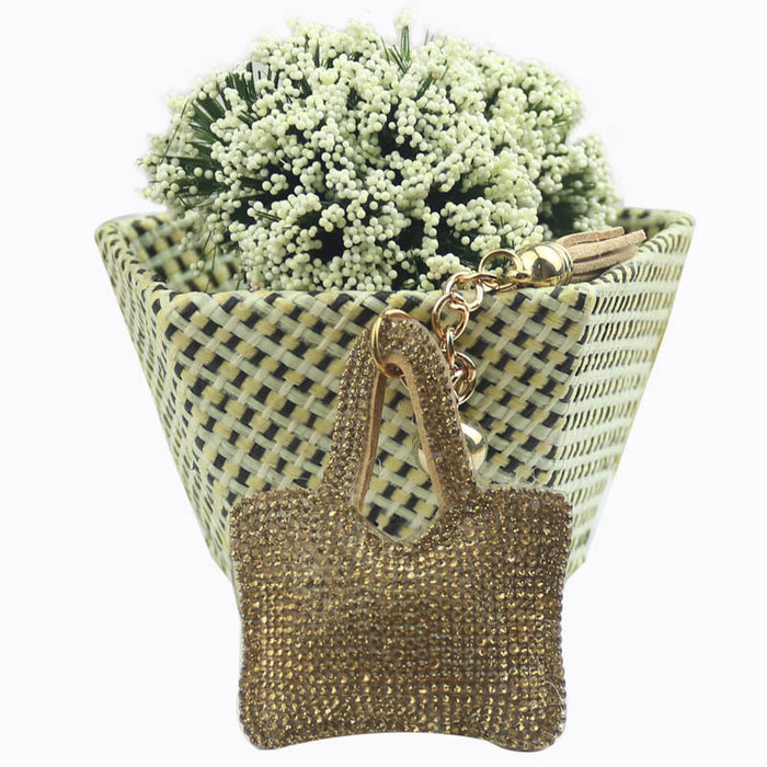 Llavero de aleación de mini bolsas de diamantes al por mayor JDC-KC-Huisen007