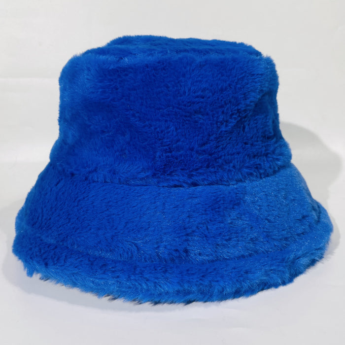 Wholesale Hat Rabbit Fur Solid Color Plush Thick Bucket Hat JDC-FH-XingT002