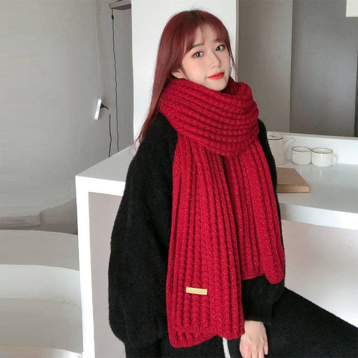 Wholesale Scarf Faux Cashmere Warm Winter Knit Solid JDC-SF-Zhenl002