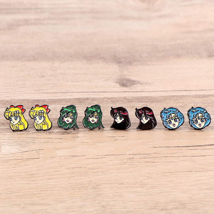 Wholesale Earring Alloy Cute Cartoon Cat Stud Earrings (M) JDC-ES-kubei010