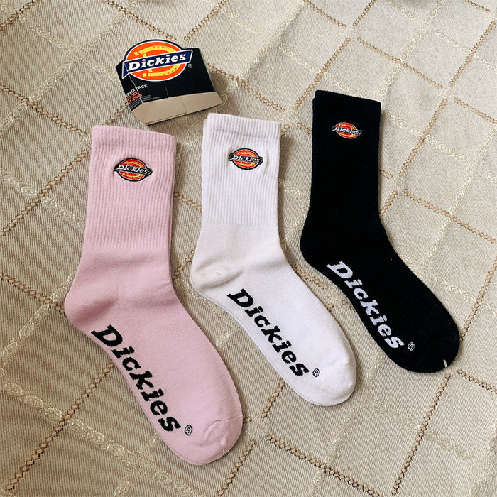 Wholesale Sock Combed Cotton Leisure Sports Mid Tube Sweat Absorption 3pcs (F) MOQ≥3 JDC-SK-HongMian003