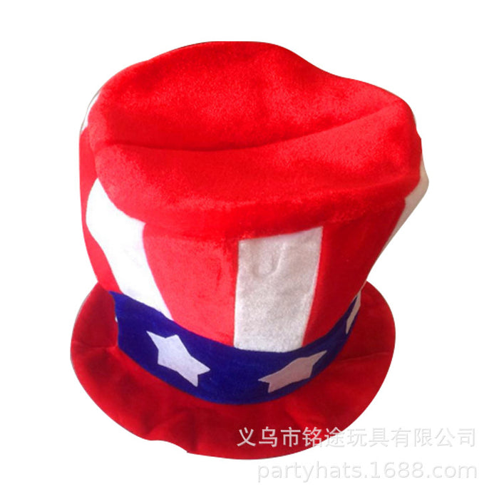 Wholesale 4th of July Independence Day Mardi Gras Party Hats Uncle Sam Top Hat MOQ≥10 JDC-FT-MingT001