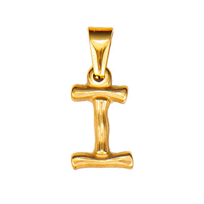 Wholesale Bamboo Three-dimensional Titanium Steel Plated 18K Gold Pendant MOQ≥2 JDC-PT-QianJ001