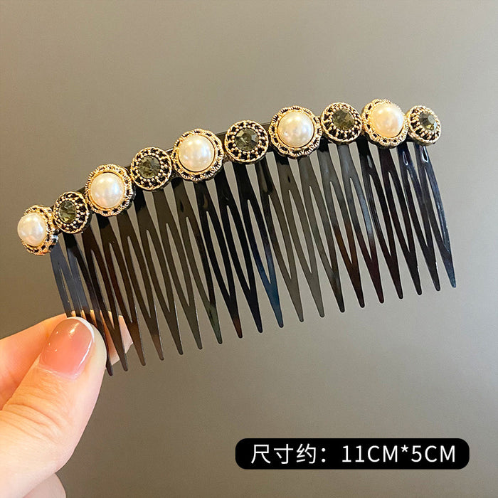 Wholesale pearl hair comb insert comb broken hair finishing artifact hair clip back head clip JDC-HC-tengZ003