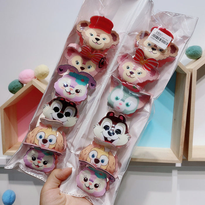 Wholesale hairpin acrylic cartoon chef dog random 12pcs JDC-HC-RuoTong005