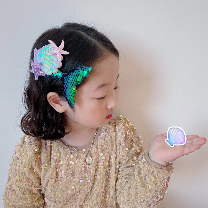 Jewelry WholesaleWholesale Laser Sequin Sparkling Mermaid Kids Hair Clip JDC-HC-XN001 Hair Clips 星小柠 %variant_option1% %variant_option2% %variant_option3%  Factory Price JoyasDeChina Joyas De China