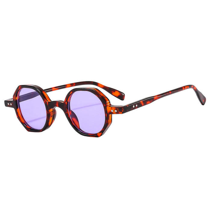 Wholesale Sunglasses PC Retro Round Outdoor Sunscreen Anti-Blue Light Frame MOQ≥2 JDC-SG-MinL003