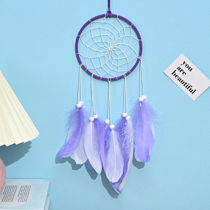 Jewelry WholesaleWholesale night light hand-woven single catcher net MOQ≥2 JDC-DC-JunX008 Dreamcatcher 俊贤 %variant_option1% %variant_option2% %variant_option3%  Factory Price JoyasDeChina Joyas De China