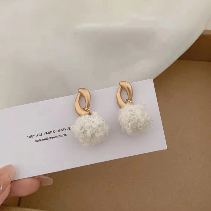 Wholesale Alloy Lamb Plush Earrings JDC-ES-HM009