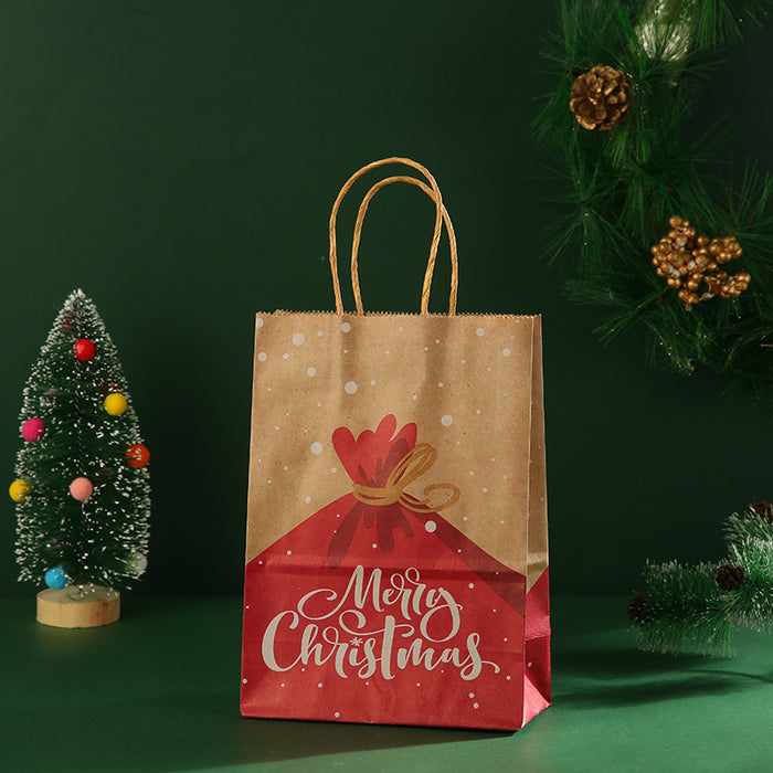 Wholesale Gift Bag Kraft Paper Christmas Gift Bag MOQ≥12 JDC-GB-Ganrui018