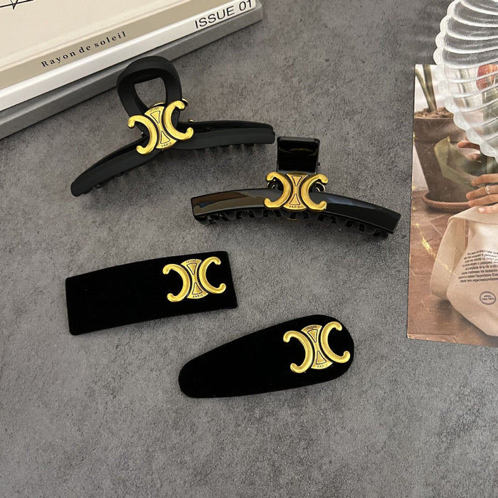 Wholesale Hair Clips Plastic Alloy Arc de Triomphe Vintage (F) JDC-HC-HX004