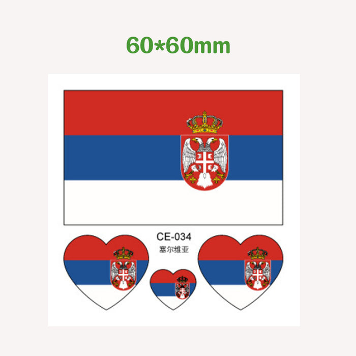 Wholesale Stickers World Cup Fans Flag Tattoo Stickers MOQ≥2 JDC-ST-RuiQ001