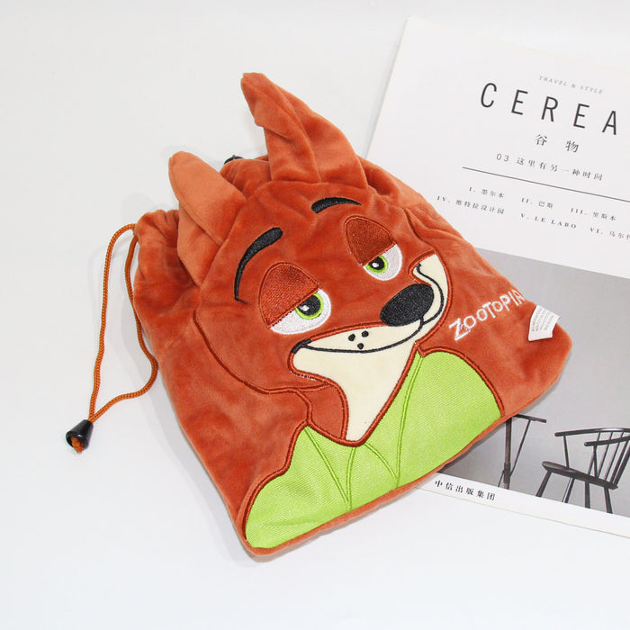 Wholesale Storage Bag Plush Cartoon Drawstring  MOQ3 JDC-SB-rongb003