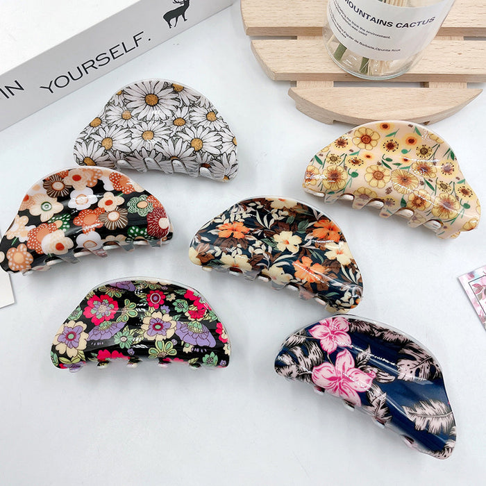 Wholesale Flower Acrylic Hair Clips JDC-HC-GeLeiS004