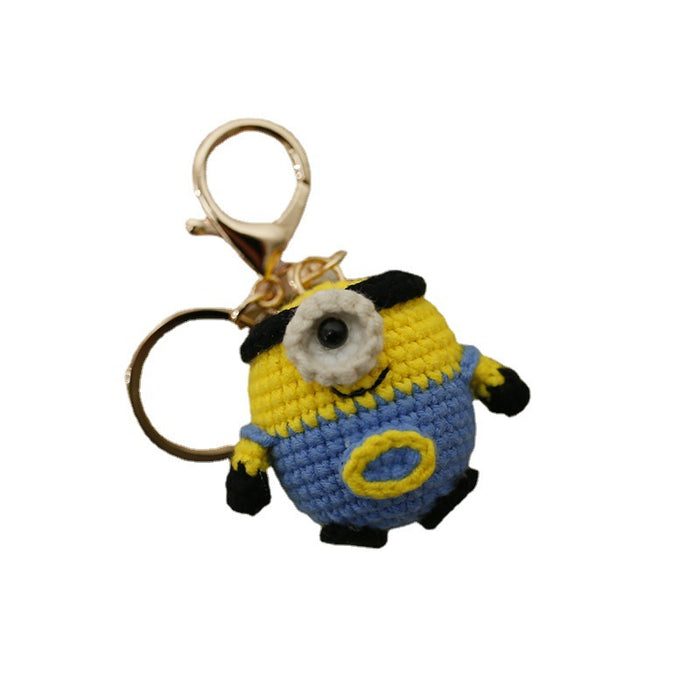 Wholesale hand knitted small pendant wool crochet keychain MOQ≥2 JDC-KC-BDXY003