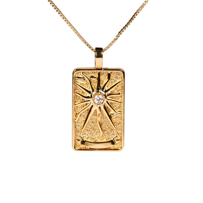 Wholesale Necklaces Copper Solomon Tarot Square JDC-NE-PREMTIANY001