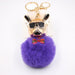 Jewelry WholesaleWholesale French Bulldog Alloy Faux Hair PVC Hairball Pom Pom  Keychain JDC-KC-Zuge017 Keychains 祖格 %variant_option1% %variant_option2% %variant_option3%  Factory Price JoyasDeChina Joyas De China