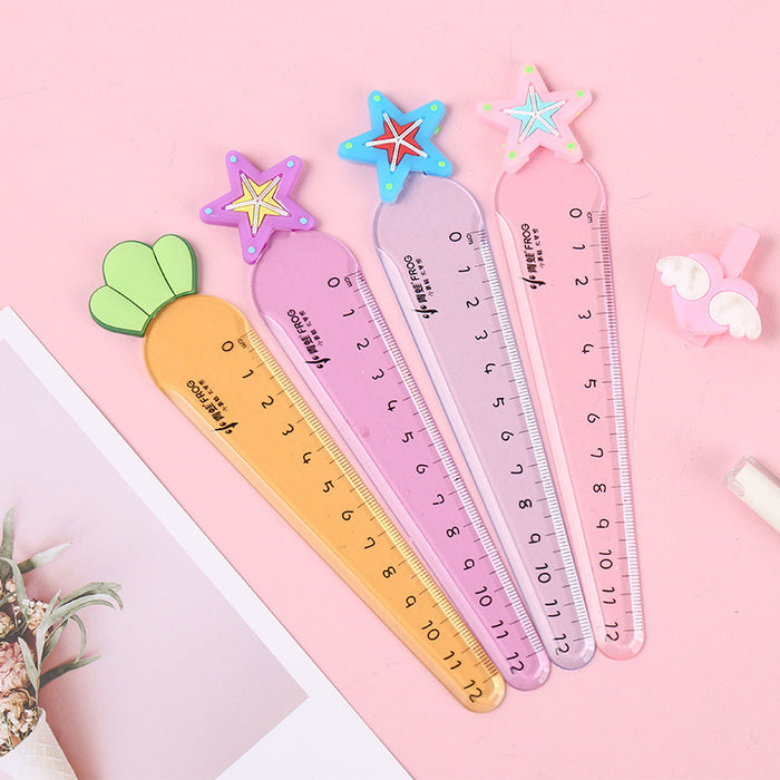 Wholesale Ruler ABS Soft Adhesive Creative Cartoon Carrots JDC-RR-MPai001